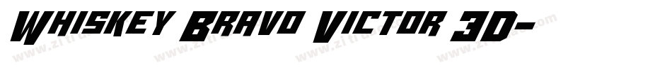 Whiskey Bravo Victor 3D字体转换